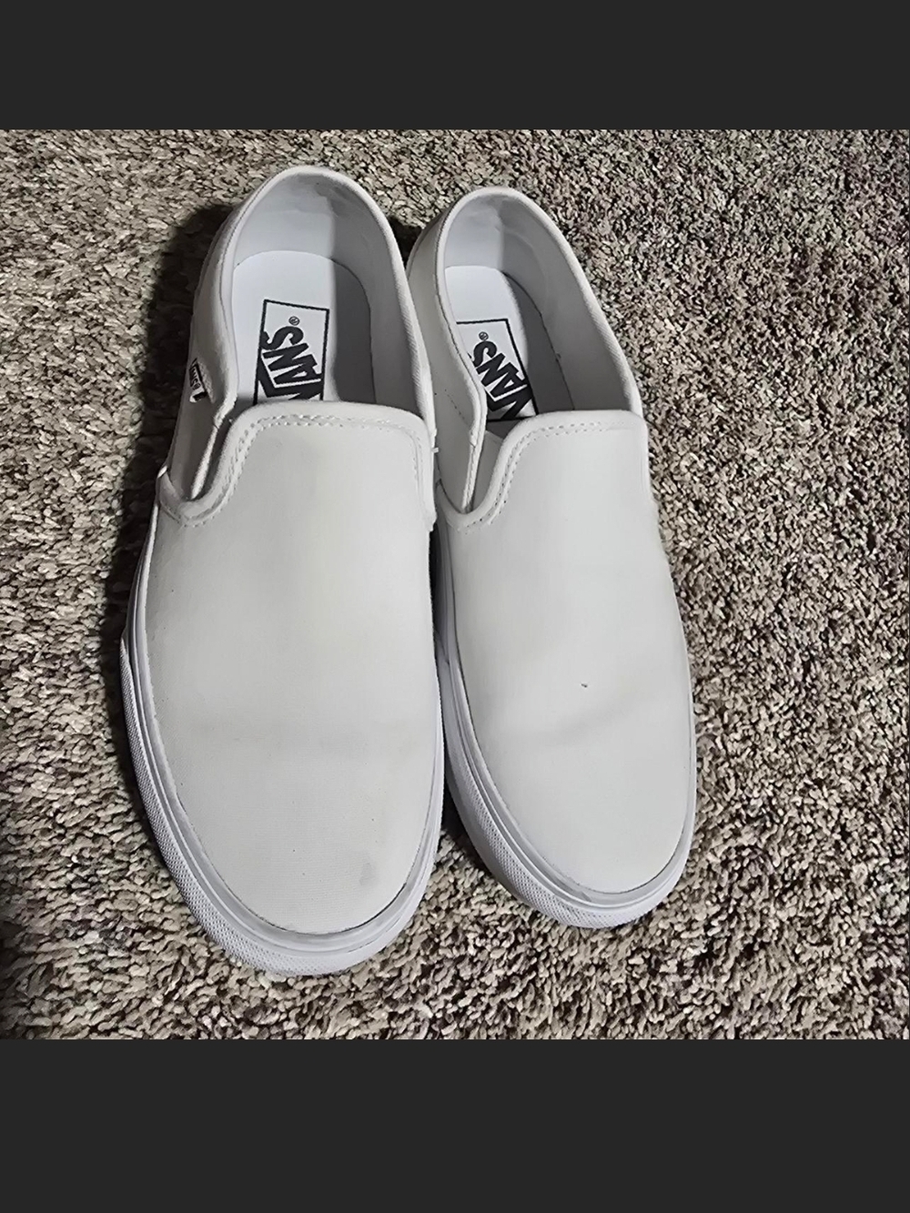 Vans White Classic Slip-On Loafers